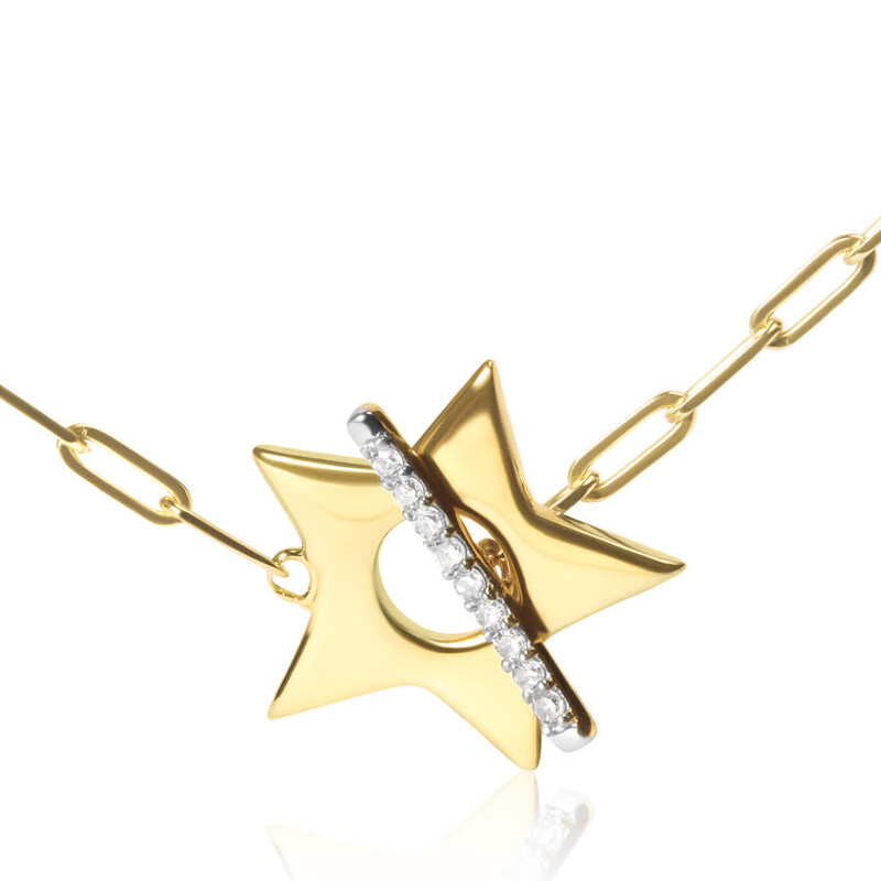 Haus Of Brilliance 18K Yellow Gold Plated Sterling Silver Diamond