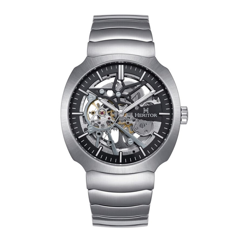 Cherche alternative H. Moser Streamliner Heritor-magnus-automatic-black-dial-mens-watch-herhs4101