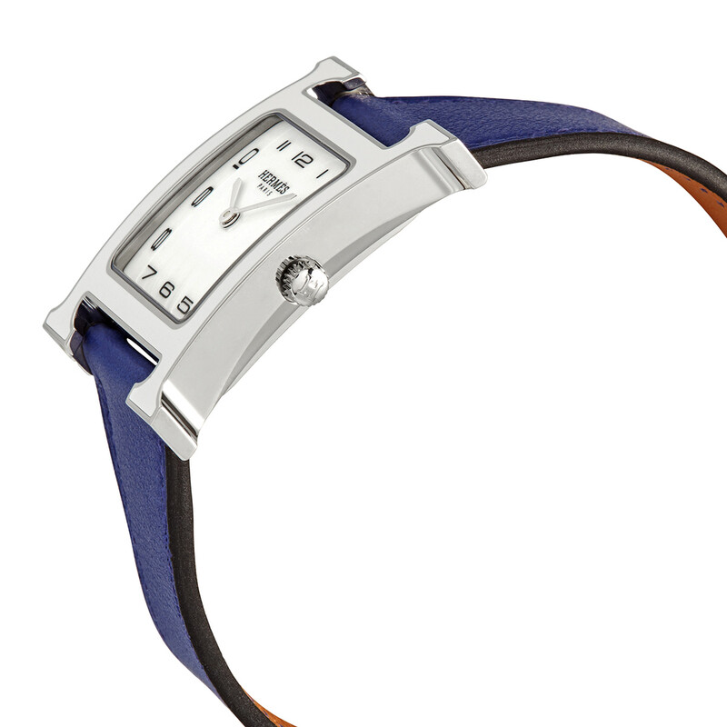 Hermes Watch Square White Dial SS Quartz Analog 037168WW00 Hermes H Hour Quartz Large TGM Midsize Watch main image 2