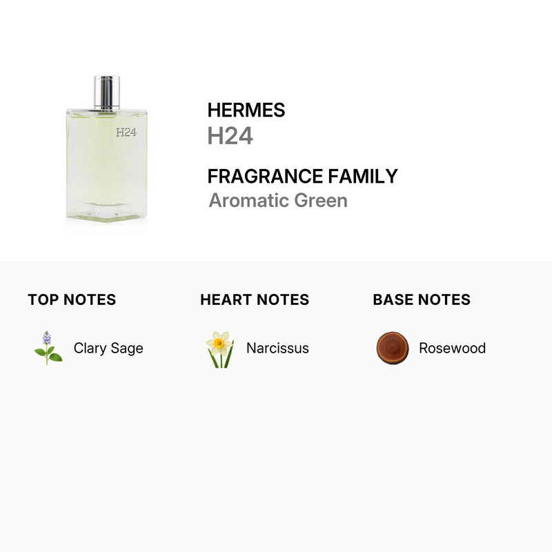 Hermes - H24 Eau De Toilette Spray 100ml / 3.3oz 3346133500022 Hermes - H24 Eau De Toilette Spray 100ml / 3.3oz 3346133500022