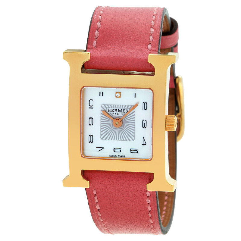 お値下げ♪HERMES腕時計☆ladys Hermes Heure H Quartz White Dial Ladies Watch 049714WW00 - Watches