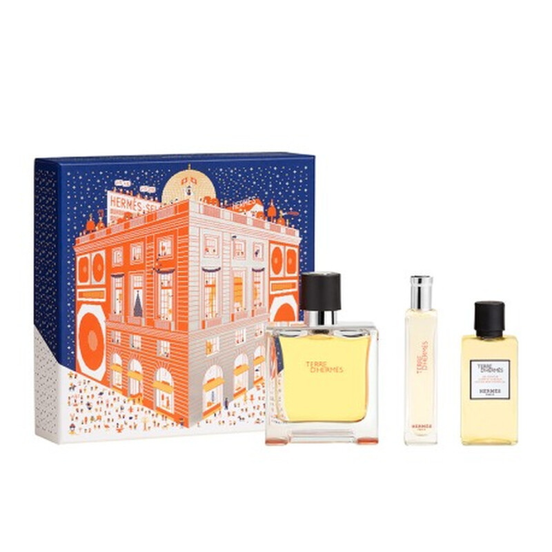 Hermes Men's Terre d'Hermes Pure Perfume 3pcs EDP Gift Set