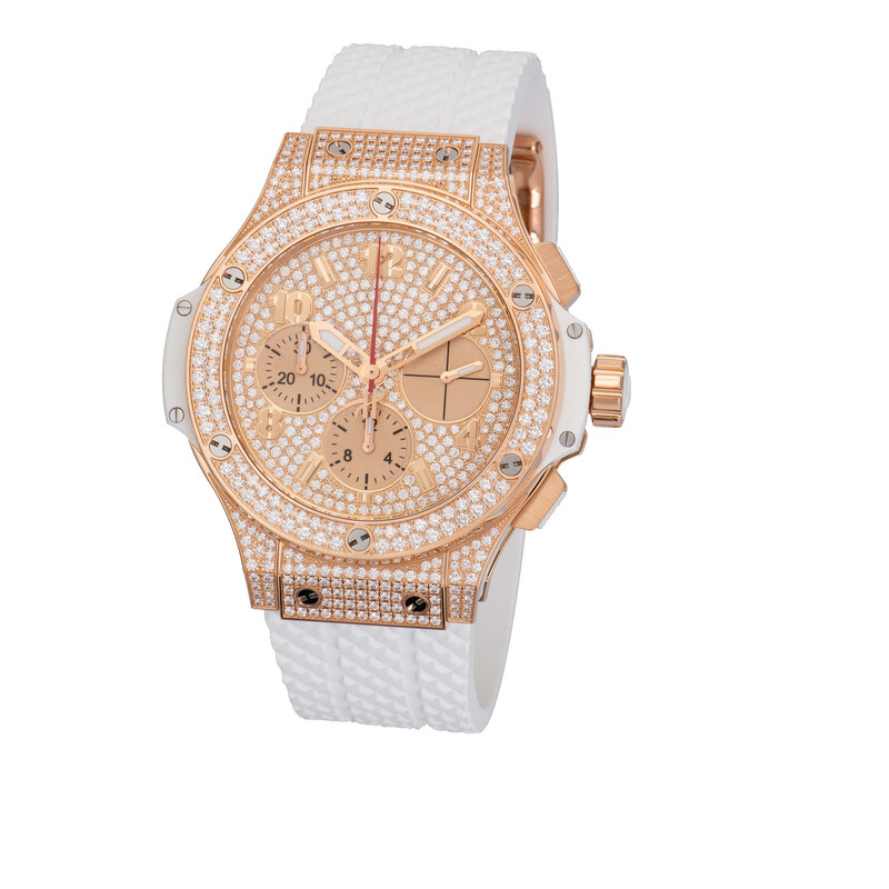 Hublot Big Bang White Diamond Dial Automatic 18 Carat Rose Gold