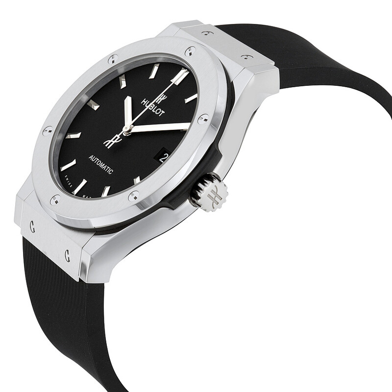 Hublot Classic Fusion Automatic Black Dial Black Rubber Men's 45mm