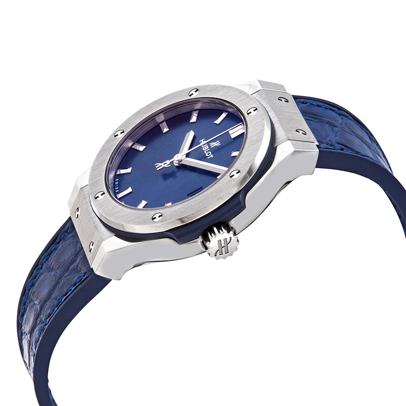 中古 ウブロ HUBLOT 581.NX.7170.LR ブルー レディース 腕時計 ウブロ クラシックフュージョン チタニウム ブルー 581.NX.7170.LR