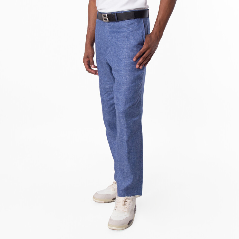 hugo boss slim fit dress pants Hugo Men's Hesten Wool Blend Dress Pants - Blue