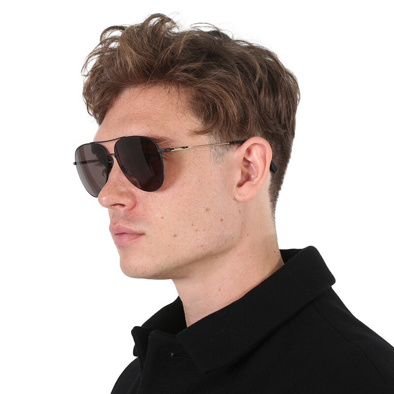 Hugo Boss Grey Pilot Men's Sunglasses BOSS 1558/O/F/S 0I46/IR 63