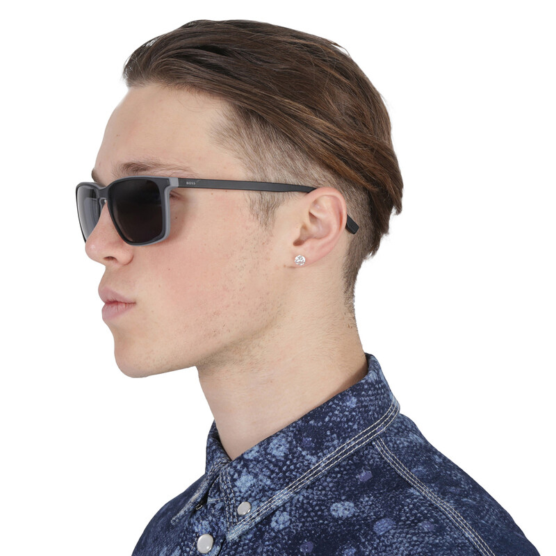Hugo Boss Grey Rectangular Men display picture 1