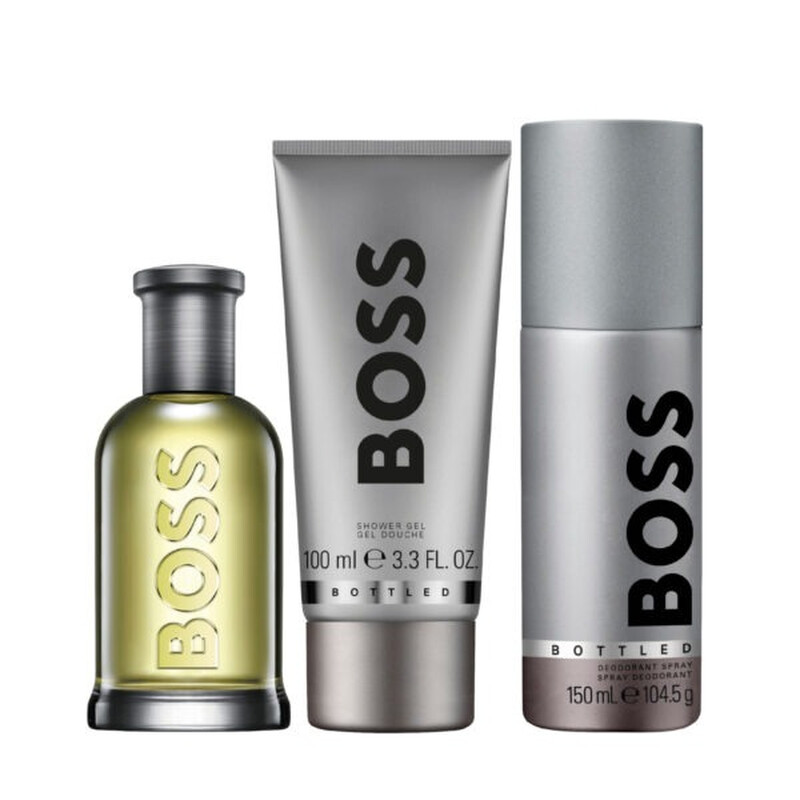 Hugo Boss Men's Boss Bottled 3pcs EDT Gift Set Fragrances