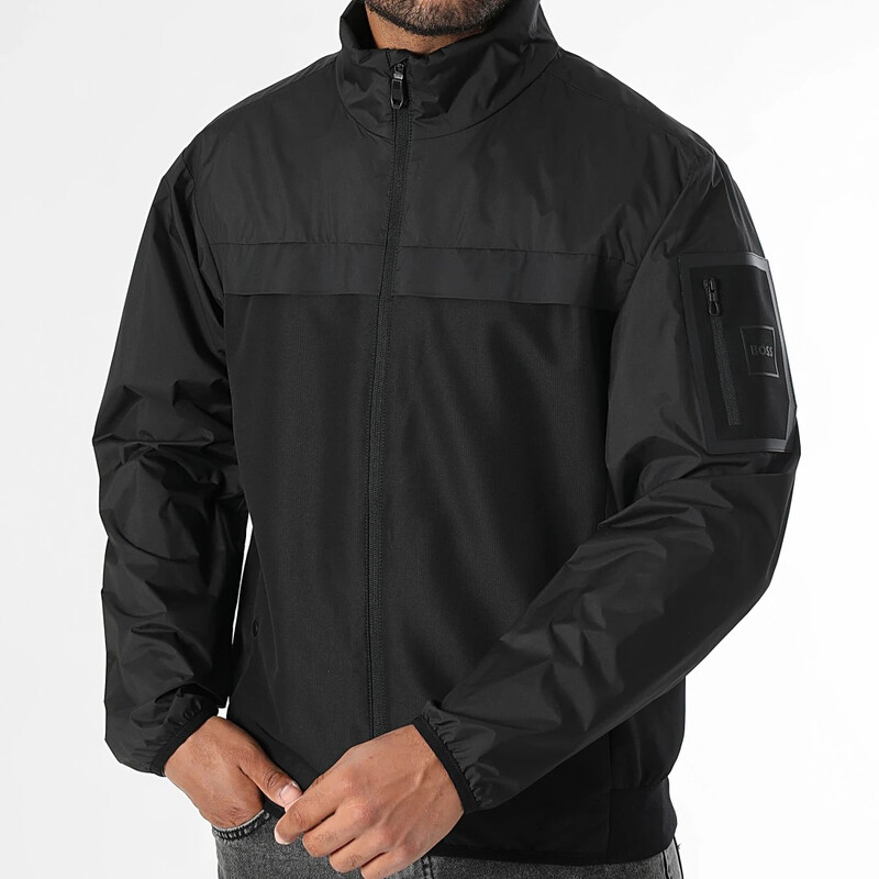 薄手　HUGO BOSS ストライプ ジップアップジャケット XLサイズ Hugo Boss Men's Gridlyte Zip Up Jacket, Size X-Large 50541285-455