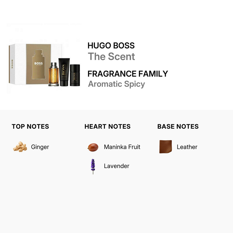 Hugo Boss Men's The Scent 3pcs EDT Gift Set Fragrances