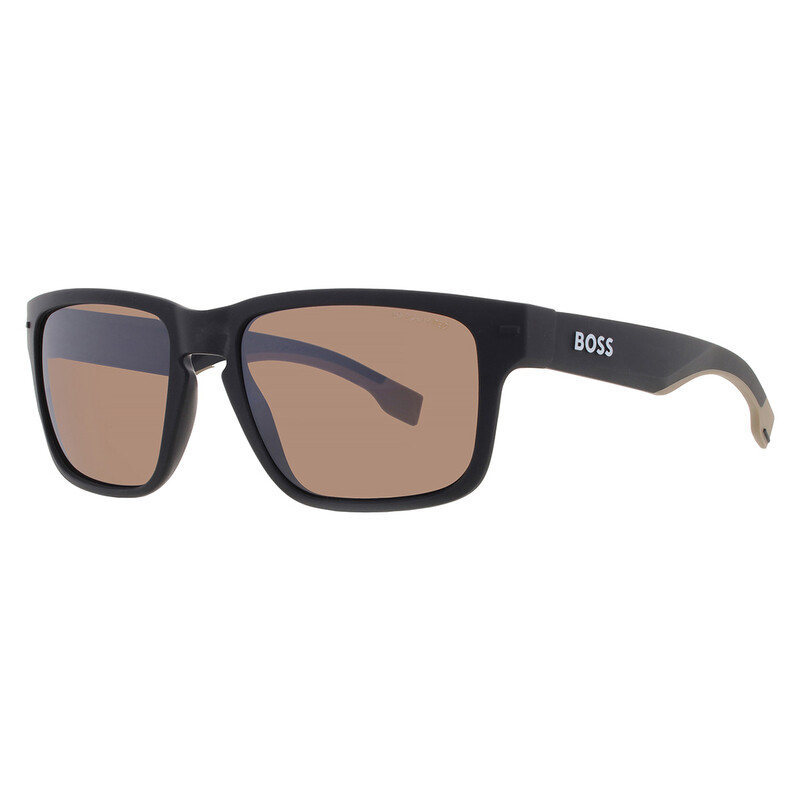 Hugo Boss Polarized Brown Square Men's Sunglasses BOSS 1497/S 0087