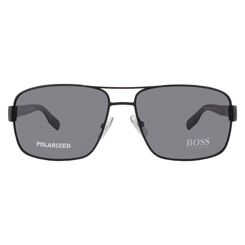 Hugo Boss Polarized Grey Rectangular Men's Sunglasses BOSS 0521/S