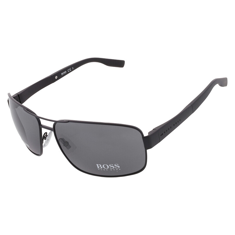 Hugo Boss Polarized Grey Rectangular Men's Sunglasses BOSS 0521/S