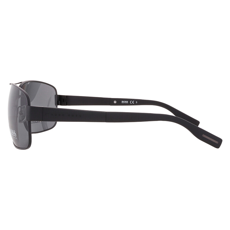 Hugo Boss Polarized Grey Rectangular Men's Sunglasses BOSS 0521/S