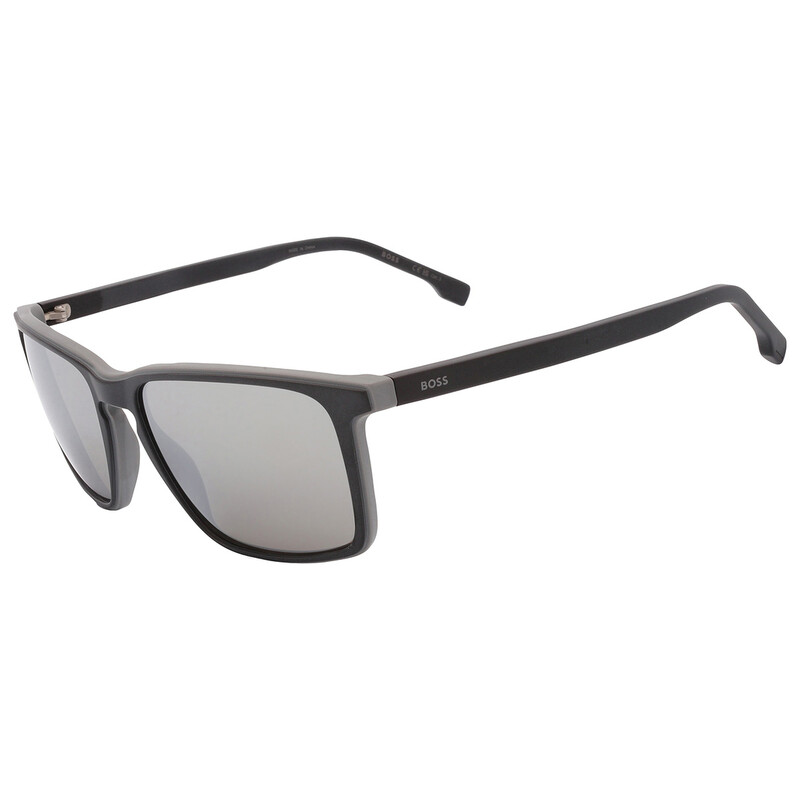 【boss5150】 Hugo Boss Silver Mirror Rectangular Men's Sunglasses BOSS 1556/O/S
