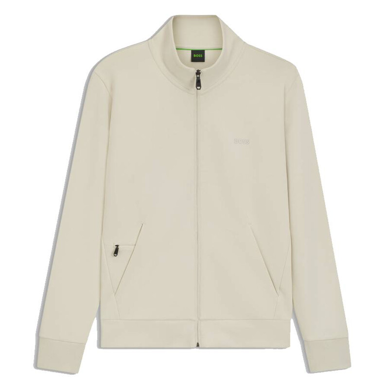 Hugo Boss Skaz Stretch Cotton Zip-Up Sweatshirt, Size Large