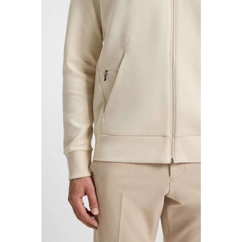 Hugo Boss Skaz Stretch Cotton Zip-Up Sweatshirt, Size Large