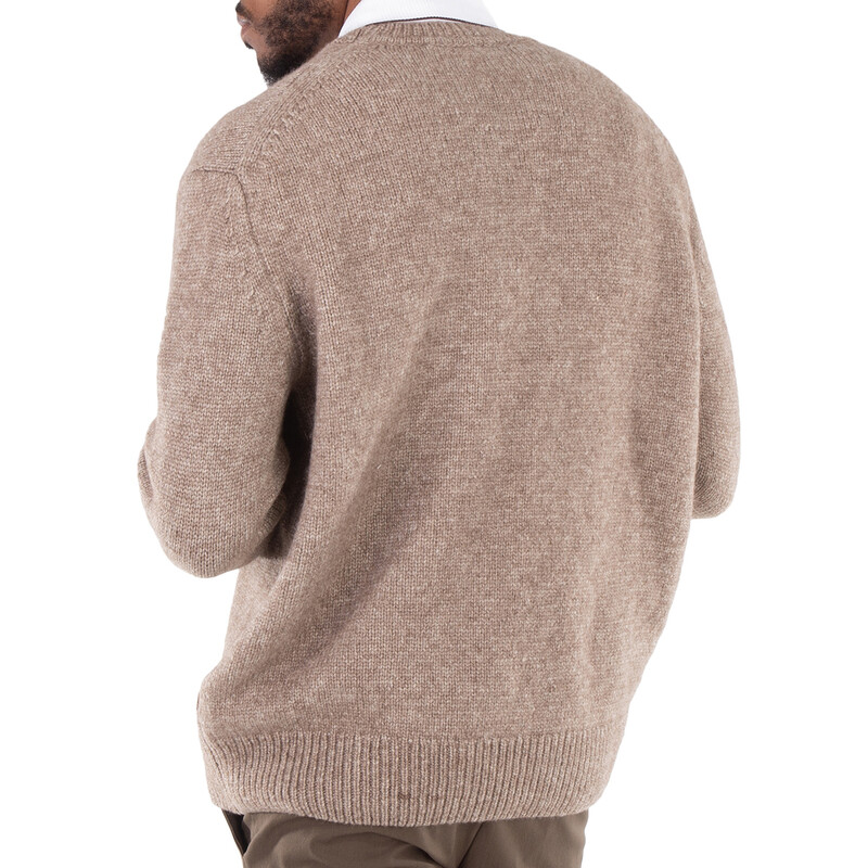 Hugo Boss Wool Silk and Bison Hair Relaxed-Fit Sweater, Size Large