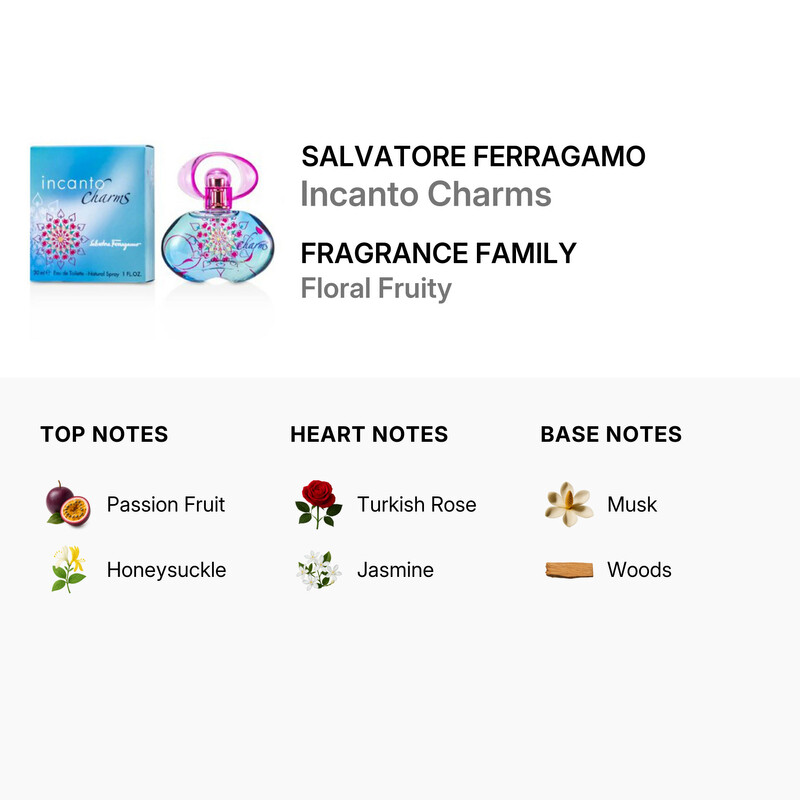 サルヴァトーレフェラガモ100ml ＆サムライホワイトローズ40ml ¥8900 Salvatore Ferragamo Incanto Charms by Salvatore Ferragamo EDT
