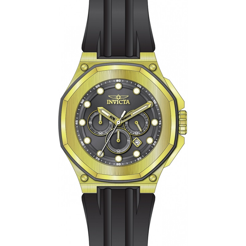 Invicta Akula Chronograph GMT Quartz Gunmetal Dial Men's Watch