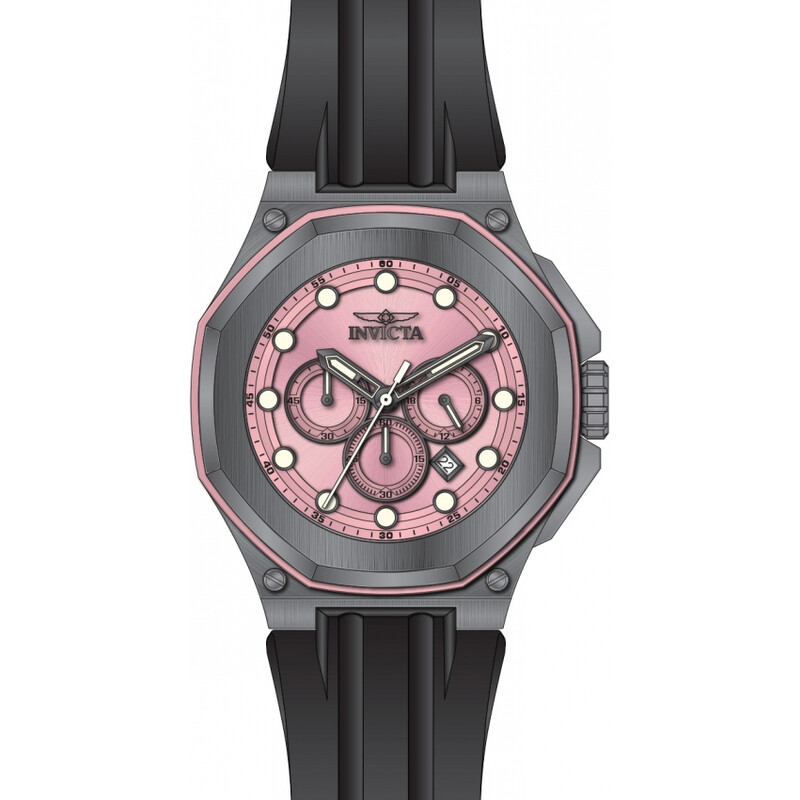 Invicta Akula Chronograph GMT Quartz Pink Dial Men's Watch 49141