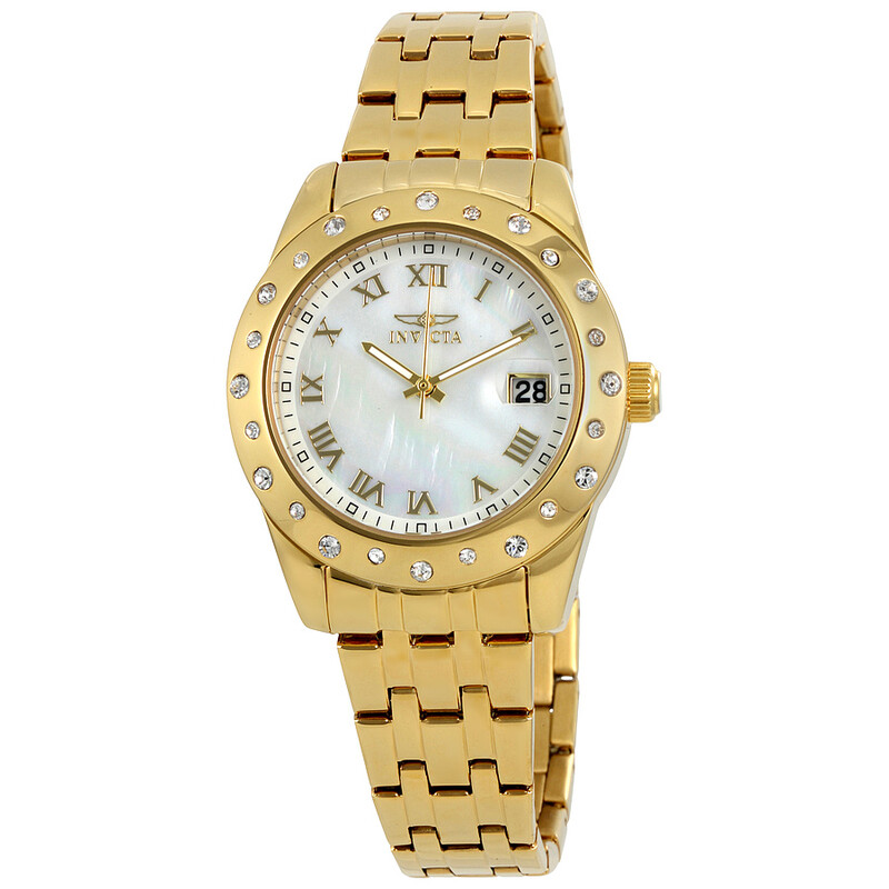 ??INVICTA ANGEL GOLD TONE MOTHER OF PEARL WATER RESISTANT?? Women main image 2