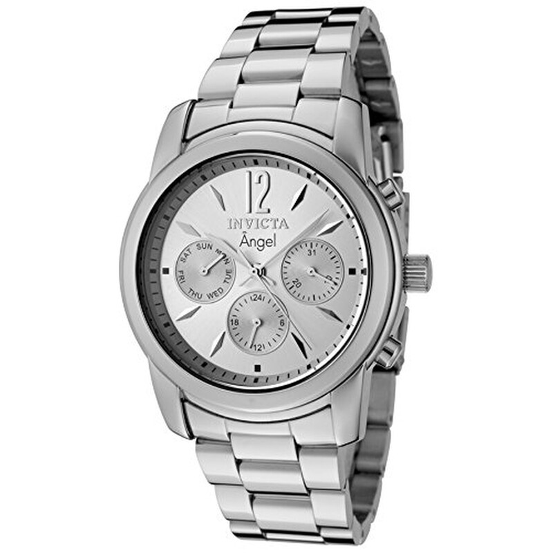 Invicta Angel Silver Watch with Subdials NEW INVICTA ANGEL 27452 MESH BRACELET MULTI FUNCTION STEEL  main image 4