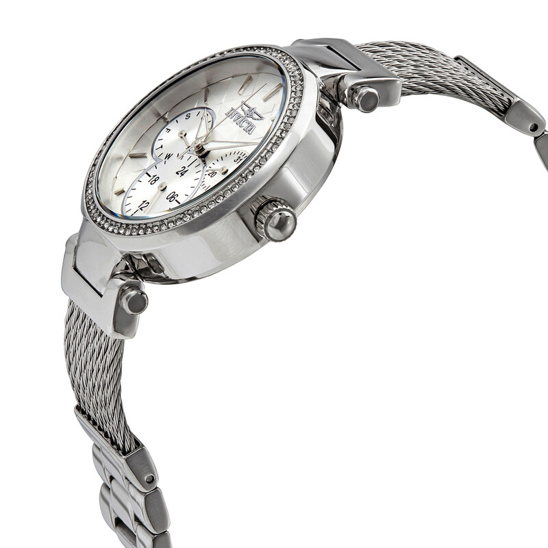 Invicta Angel Quartz Crystal Silver Dial Ladies Watch 28915  display picture 3