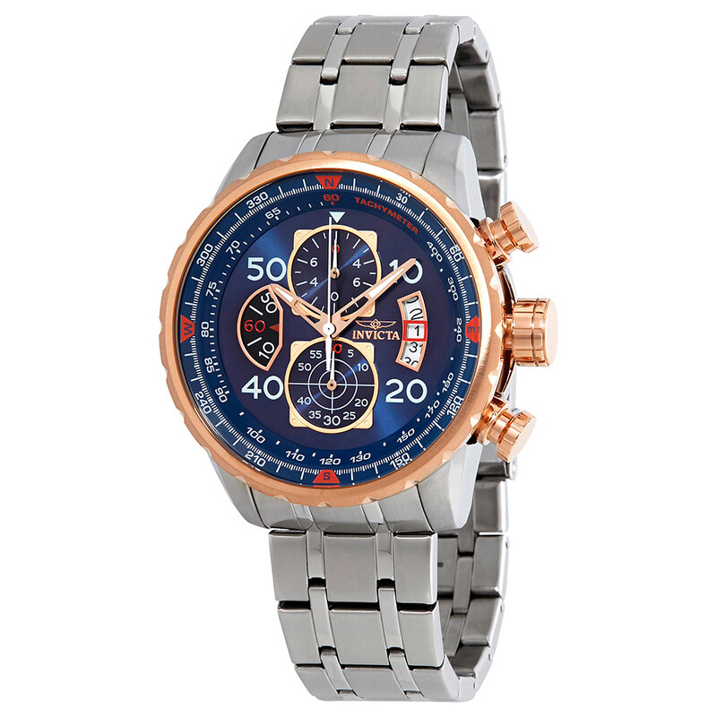 Invicta Aviator Chronograph Blue Dial Men