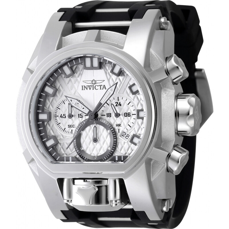 Invicta Bolt Bolt Zeus Magnum Chronograph GMT Quartz Silver Dial