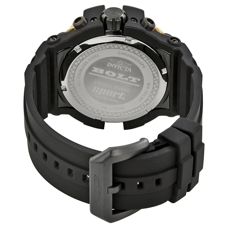 Invicta Bolt Chronograph Black Carbon Fiber Dial Men's Watch 23866