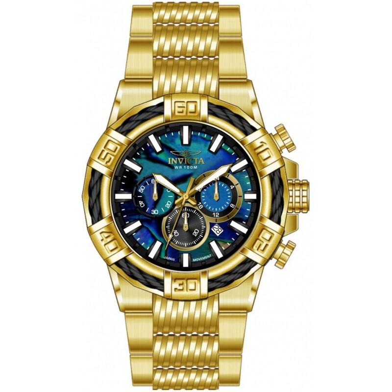 Invicta Bolt Chronograph GMT Quartz Iridescent Dial Men