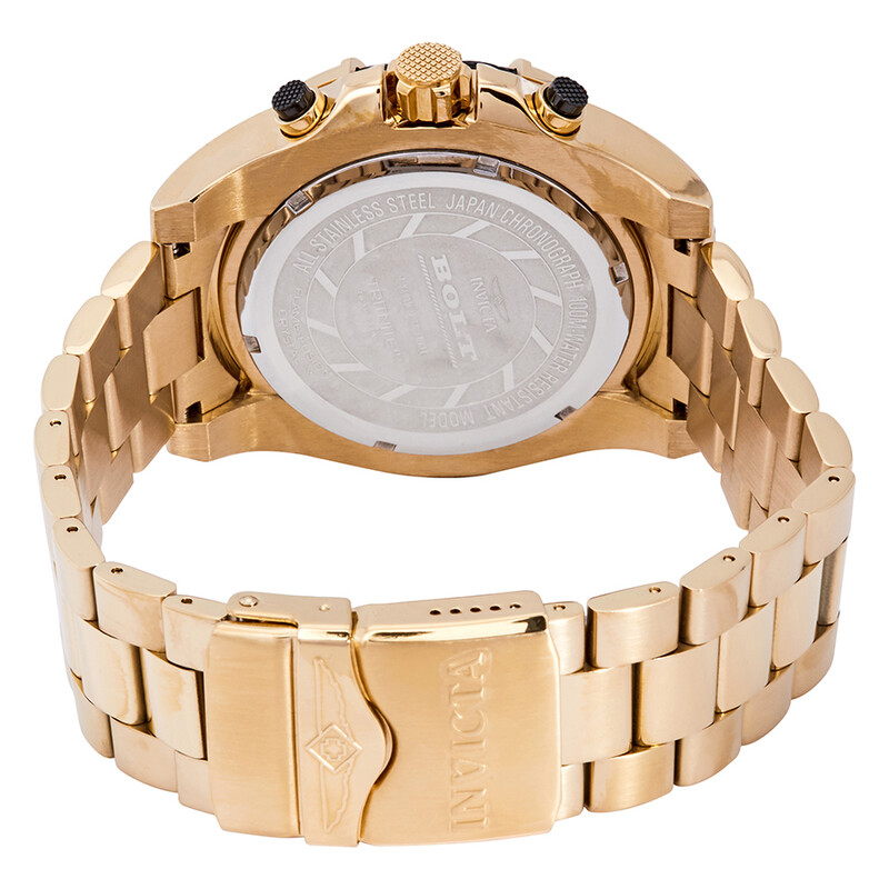 Invicta Bolt Chronograph Gold Dial Men display picture 2