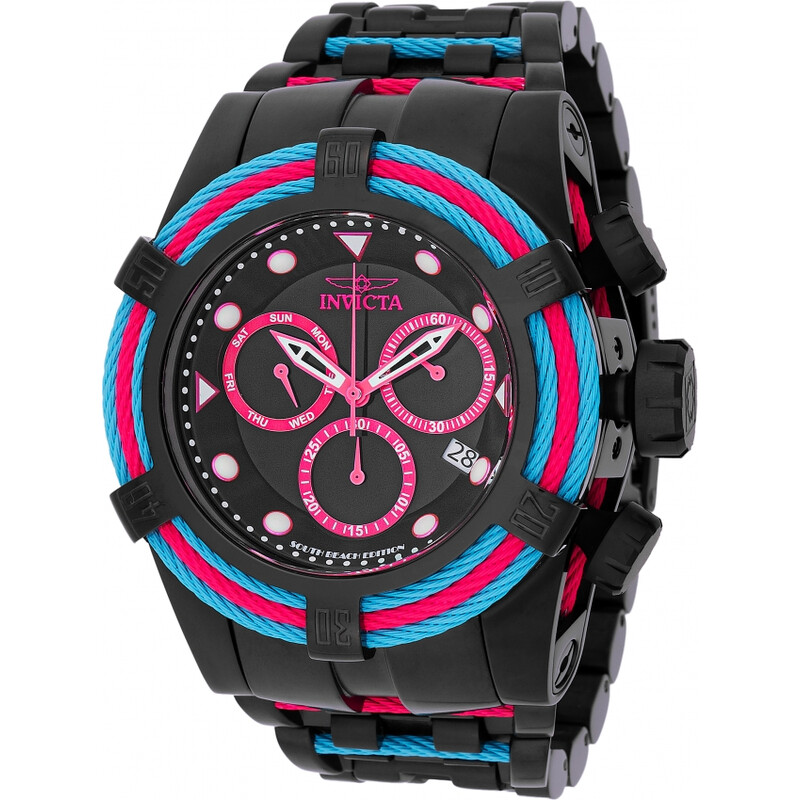 Invicta Bolt SOUTH BEACH Chronograph Quartz Black Dial Men's Watch