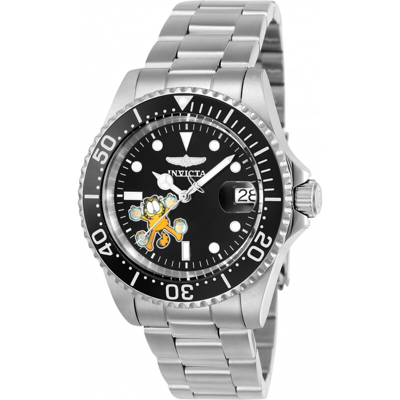オリジナル　Rlw Invicta Character Collection Garfield Automatic Black Dial Men's
