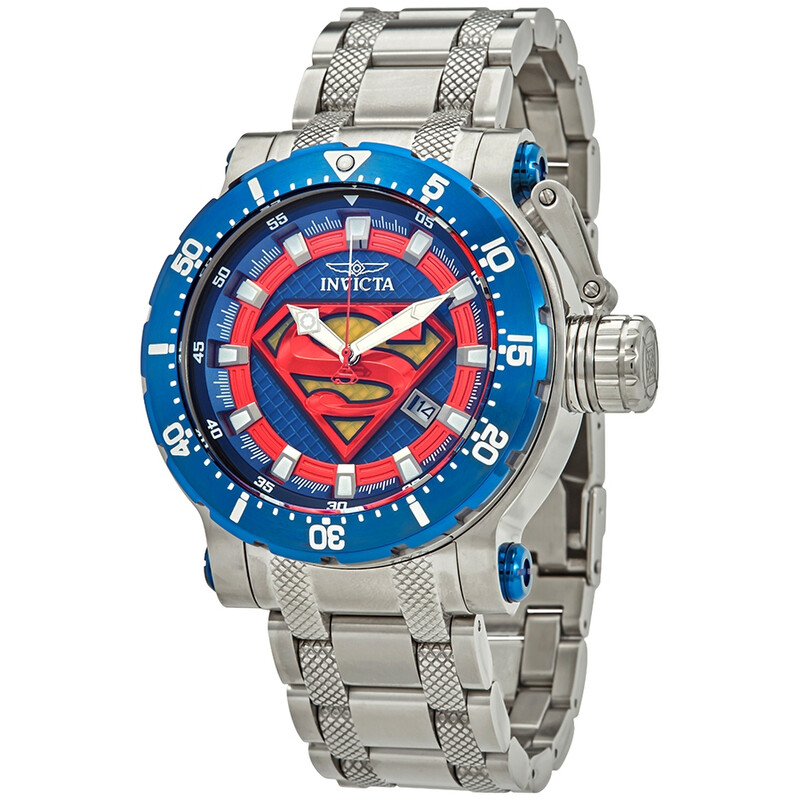 $695 インビクタ 高級腕時計 SUPER-MAN スーパーマン ブルー Invicta DC Comics Superman Automatic Blue Dial Stainless Steel