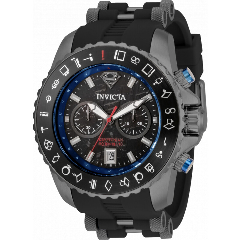 新作★DC Comics Superman★スイス製クロノグラフ★Invicta Invicta DC Comics Superman Chronograph Quartz Black Dial Men's