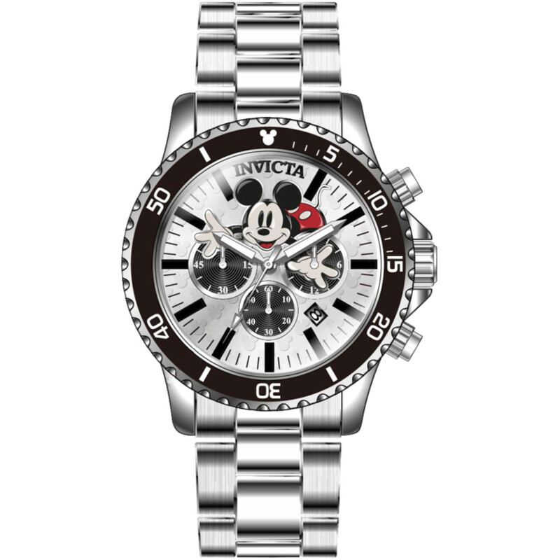 Invicta Disney Mickey Mouse Silver Dial Men's Watch 39049