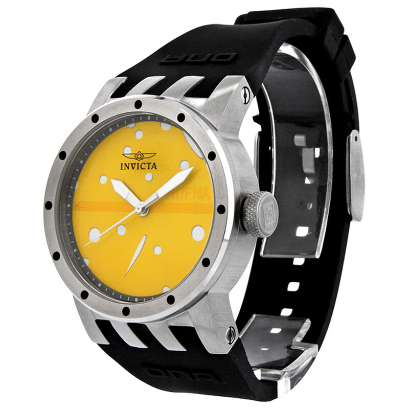 Invicta DNA Recycled Art Yellow Dial Ladies Watch 10444 886678104444 ...