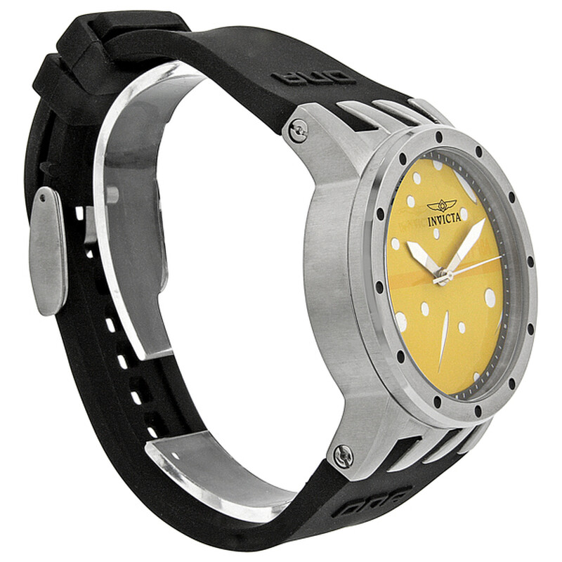 Invicta DNA Recycled Art Yellow Dial Ladies Watch 10444 886678104444 ...