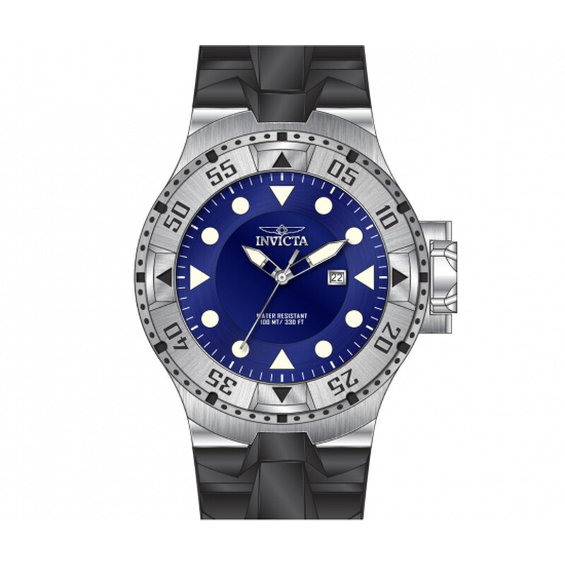 Invicta Excursion Blue Dial Black Silicone Men's Watch 14435 ...