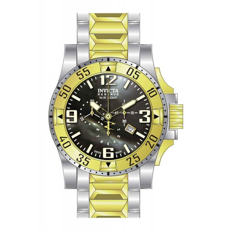 Invicta Excursion Chronograph Black Dial Two-tone Men's Watch 80385 ...