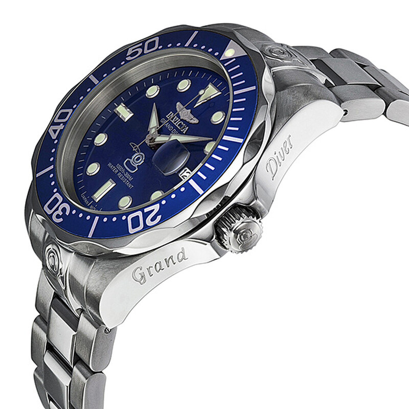 Invicta Grand Diver Blue Dial Stainless Steel Men