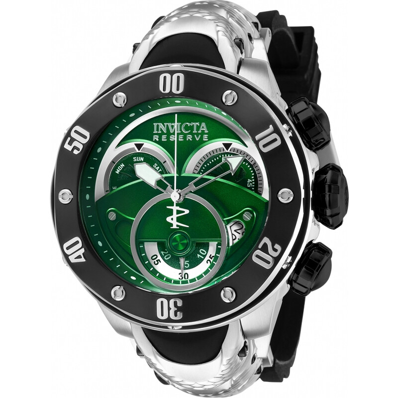 【 24  】 Invicta Kraken Chronograph Quartz Green Dial Men's Watch 36329
