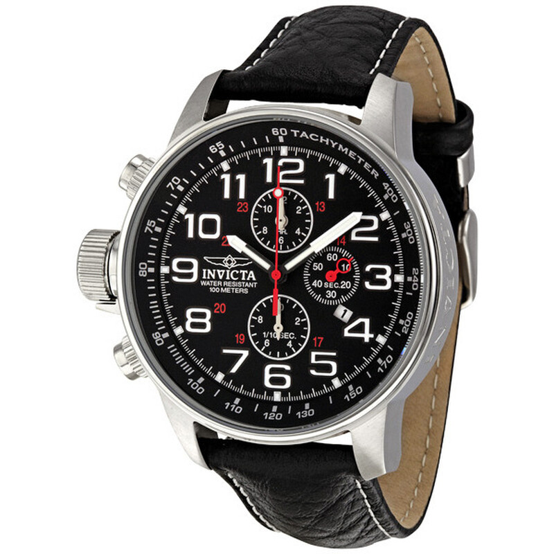 Invicta Lefty Terra Military Chronograph Black Dial Men's Watch