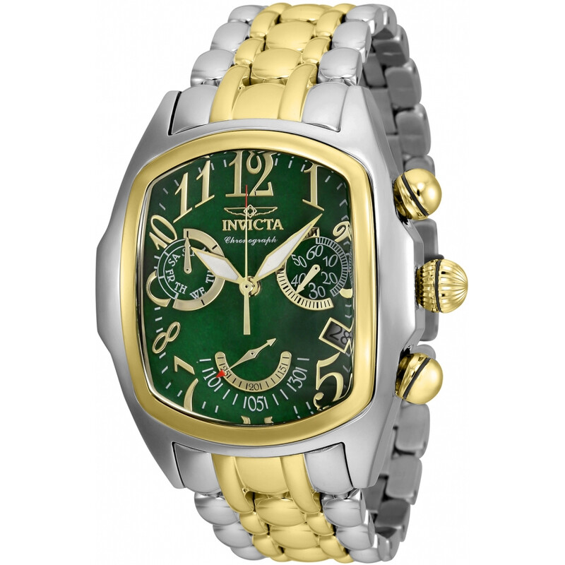 First 36199 Invicta Lupah Chronograph Quartz Green Dial Men's Watch 36199 ...
