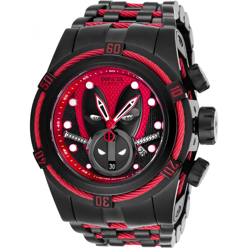 Invicta Marvel Deadpool Chronograph Red Dial Men's Watch 27151