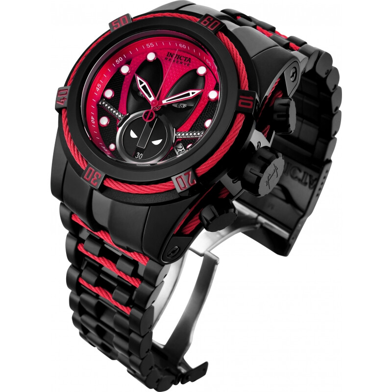Invicta Marvel Deadpool Chronograph Red Dial Men's Watch 27151