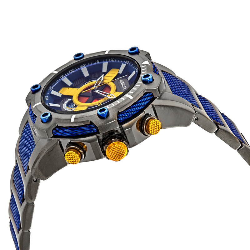 Invicta Marvel Limited Edition Cable Bolt X-Men Chronograph Blue
